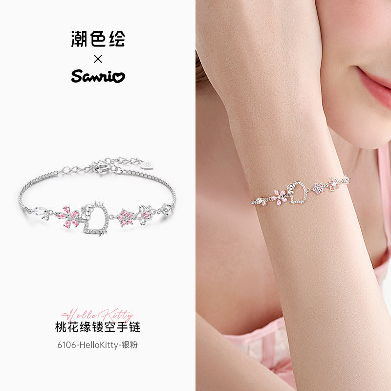 Kuromi Purple Stars 925 Sterling Silver Necklace