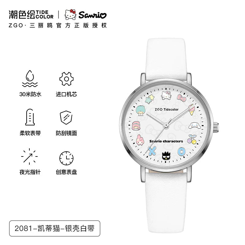 Sanrio Characters Quartz Watch 30M Waterproof Glow in the Dark
