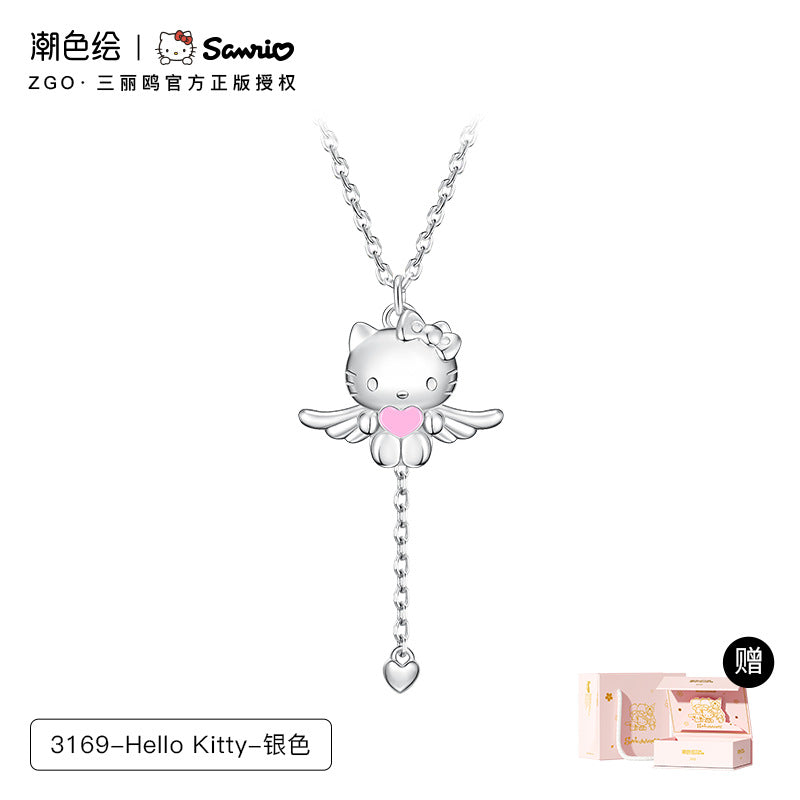 Kuromi Cupid's Heart 925 Sterling Silver Necklace