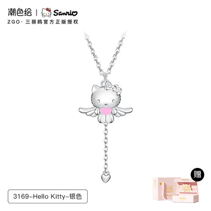 Kuromi Cupid's Heart 925 Sterling Silver Necklace