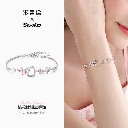 Kuromi Purple Stars 925 Sterling Silver Necklace