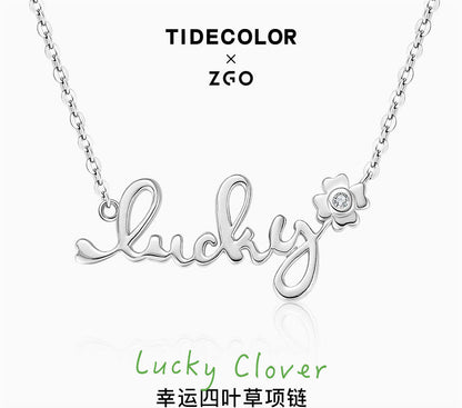 Lucky 4-Leaf Clover 925 Sterling Silver Necklace