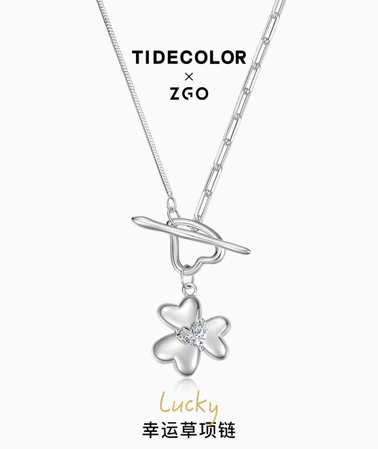 Lucky Clover 925 Sterling Silver Necklace