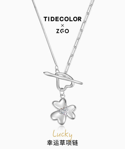 Lucky Clover 925 Sterling Silver Necklace
