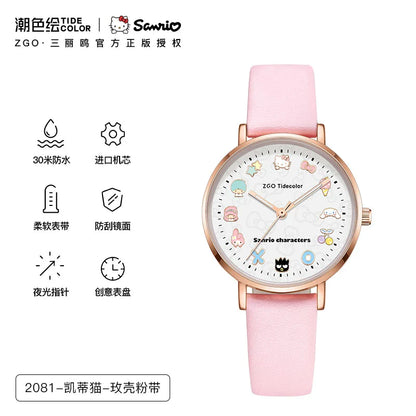 Sanrio Characters Quartz Watch 30M Waterproof Glow in the Dark