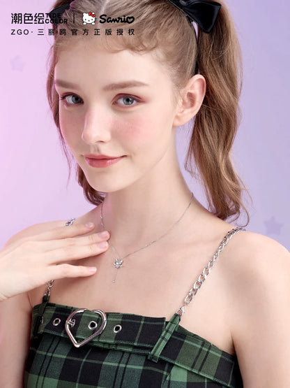Kuromi Cupid's Heart 925 Sterling Silver Necklace