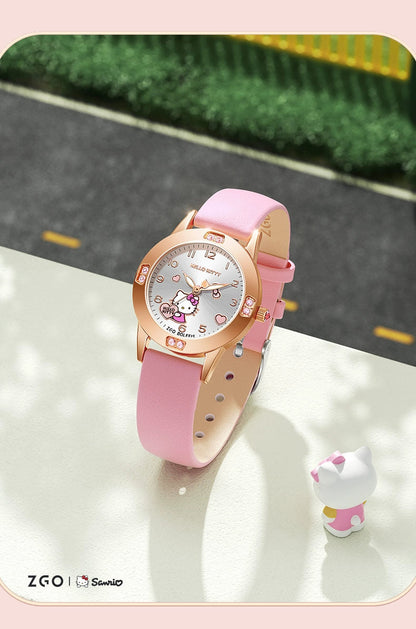Hello Kitty/Cinnamoroll Crystal Quartz Watch Stainless Steel 30M Waterproof Glow in the Dark