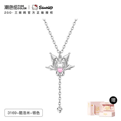 Kuromi Cupid's Heart 925 Sterling Silver Necklace