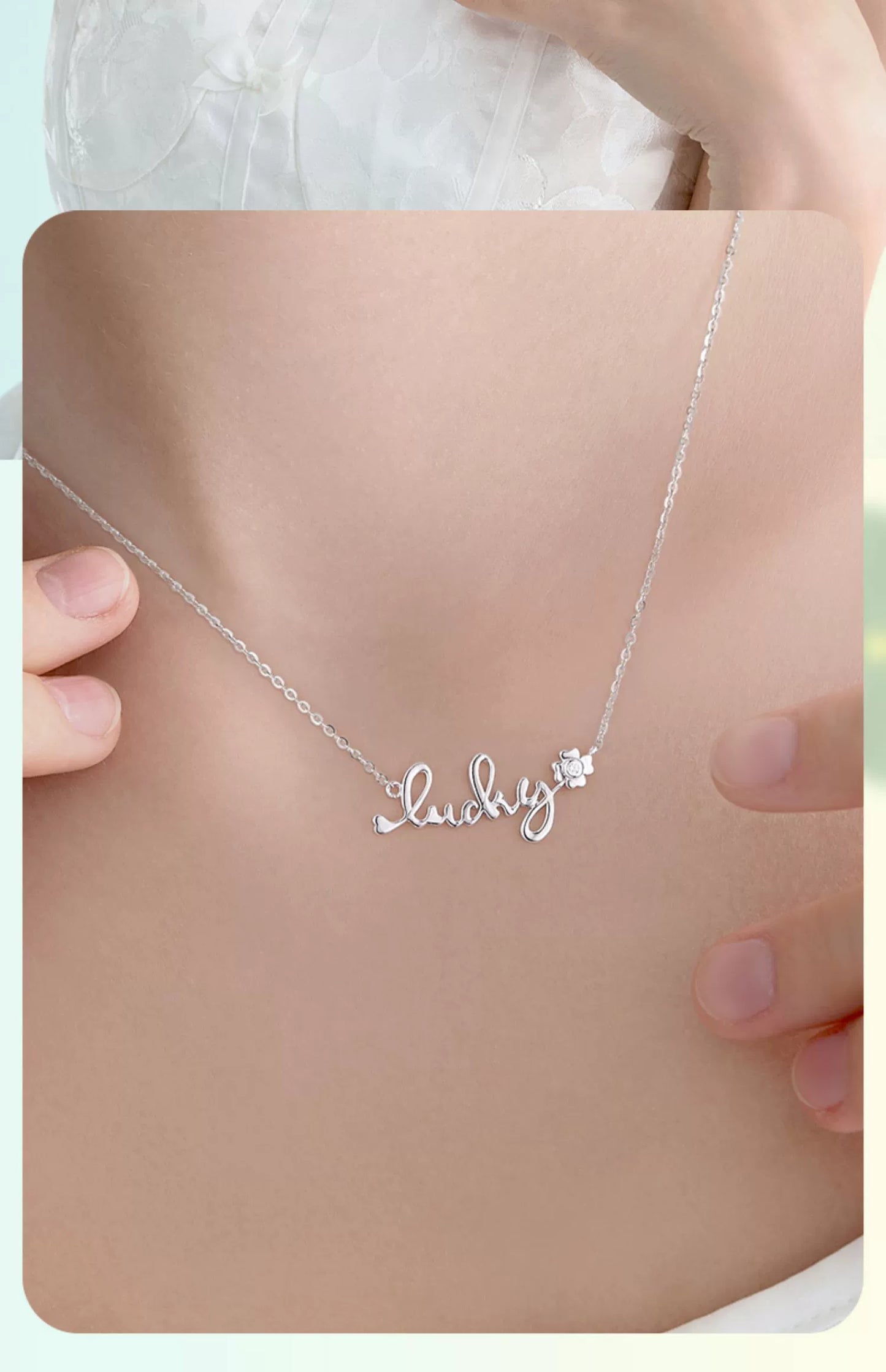 Lucky 4-Leaf Clover 925 Sterling Silver Necklace