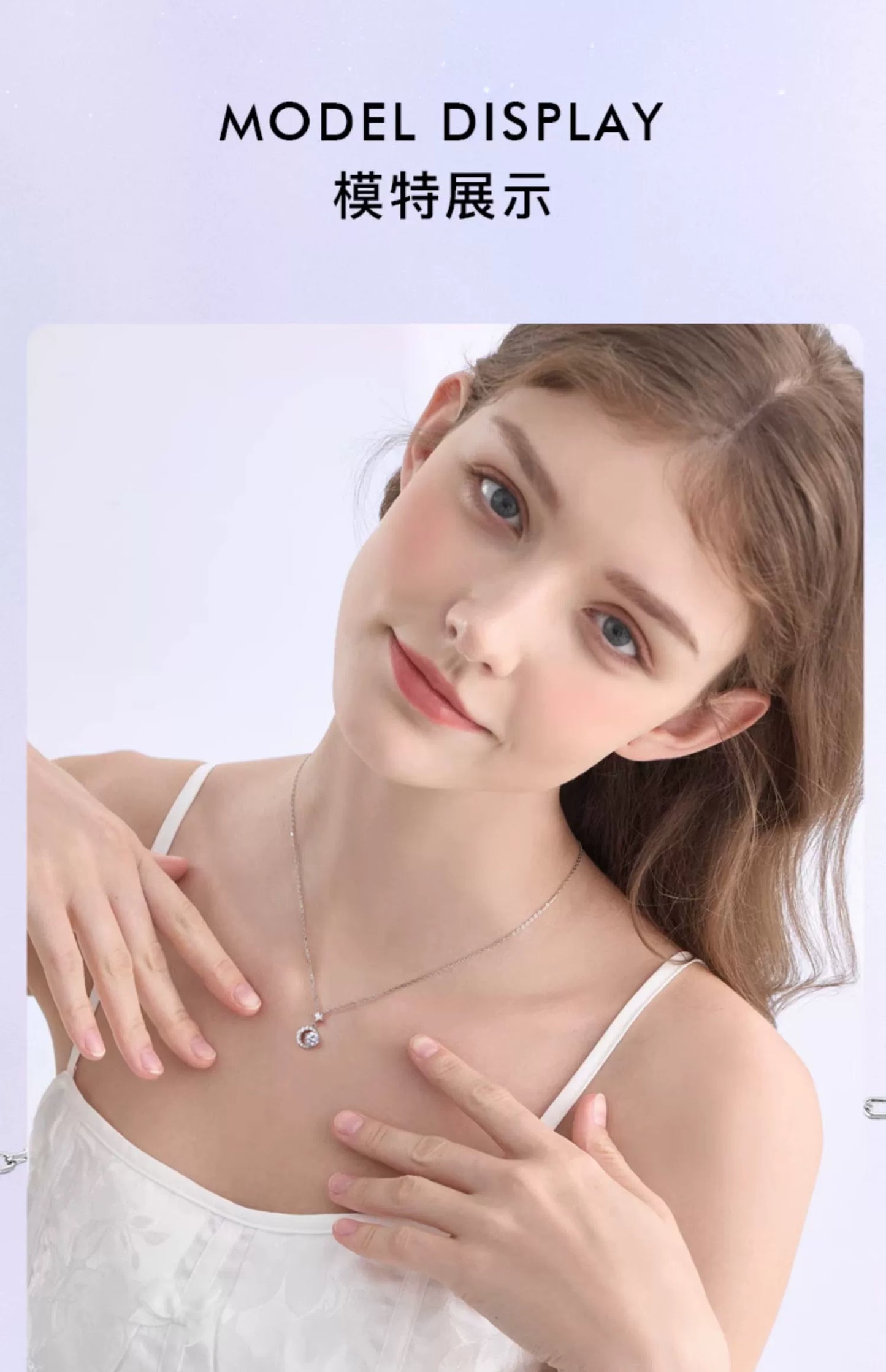 Star & Moon 925 Sterling Silver Necklace