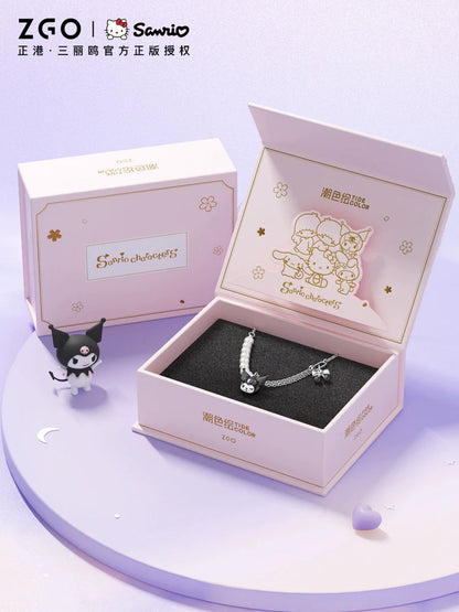 Kuromi Cherry 925 Sterling Silver Pearl Necklace