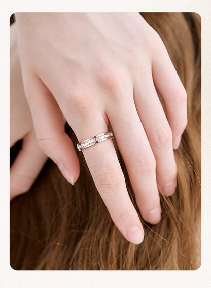 Starry Sky Zircon Titanium Steel Ring
