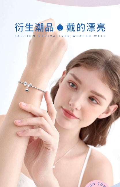 Bow Bell 925 Sterling Silver Bracelet