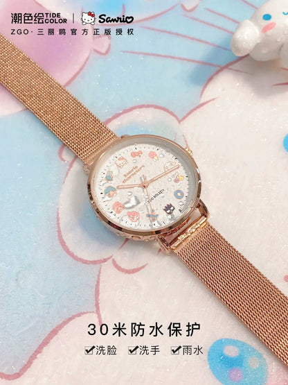 Sanrio Characters Quartz Watch 30M Waterproof Glow in the Dark