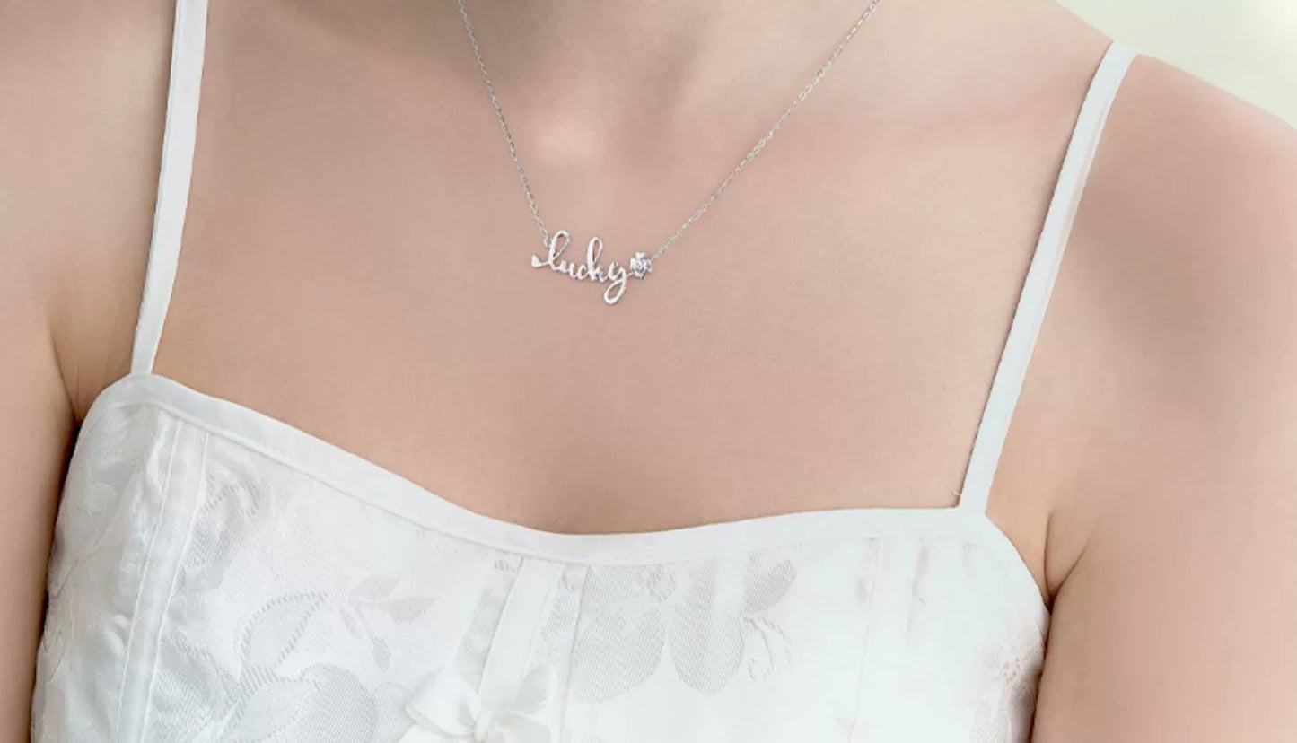 Lucky 4-Leaf Clover 925 Sterling Silver Necklace