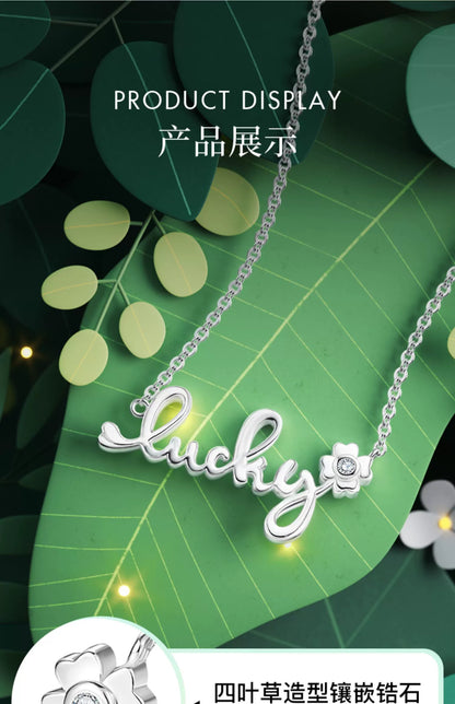 Lucky 4-Leaf Clover 925 Sterling Silver Necklace