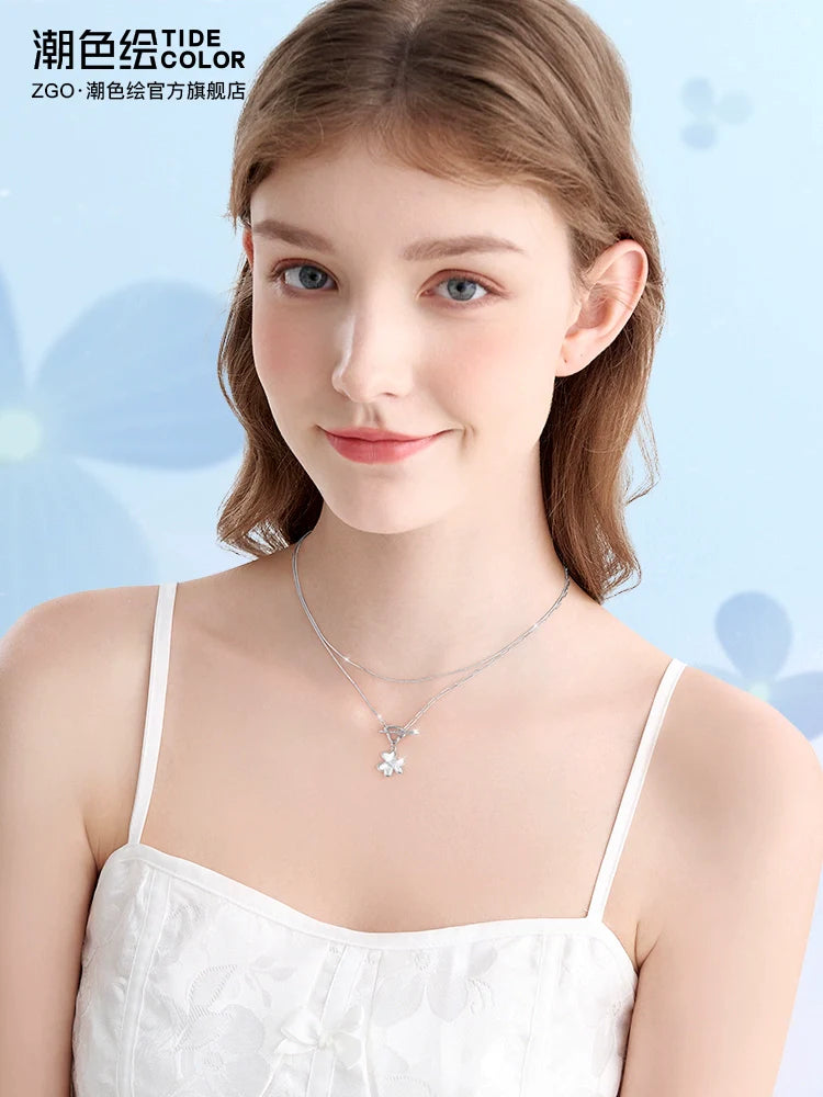 Lucky Clover 925 Sterling Silver Necklace