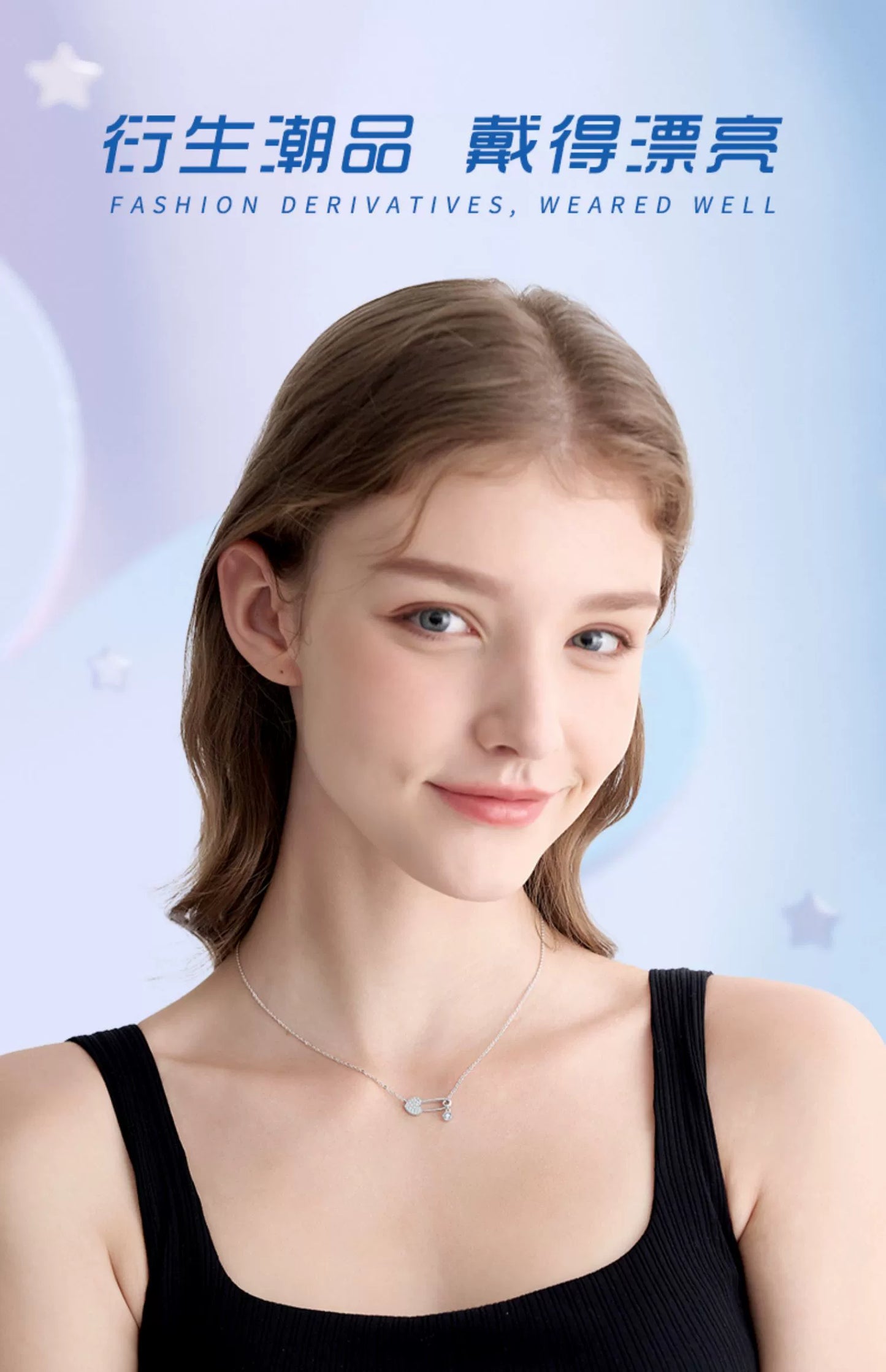 Pin & Heart Zircon 925 Sterling Silver Necklace