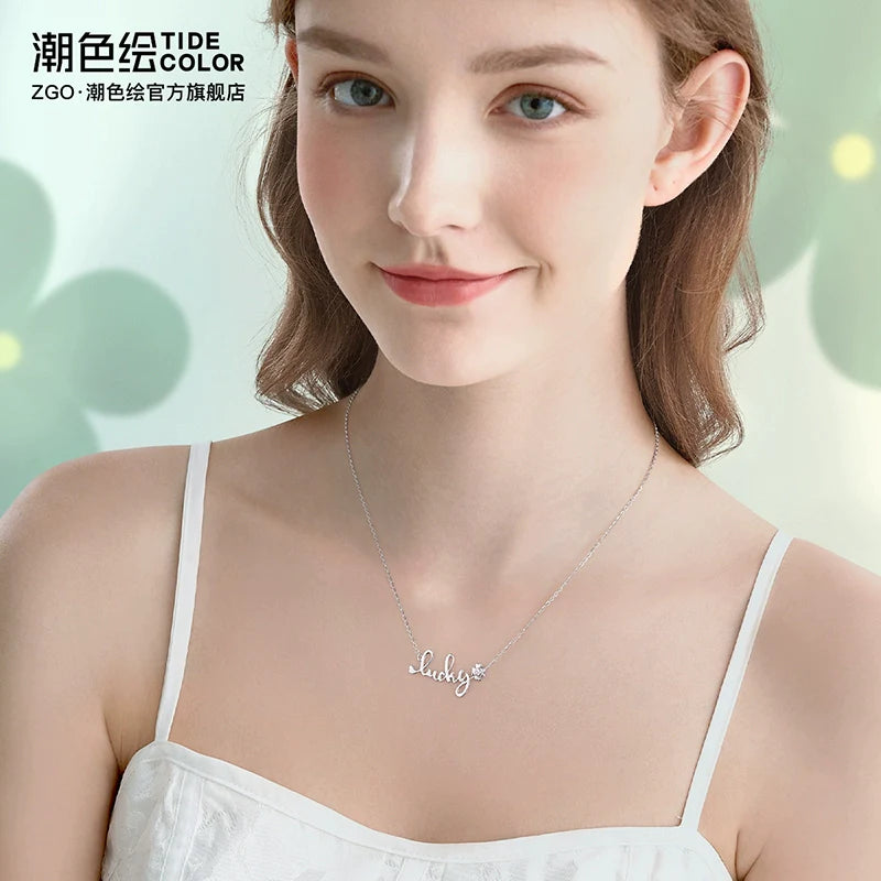 Lucky 4-Leaf Clover 925 Sterling Silver Necklace