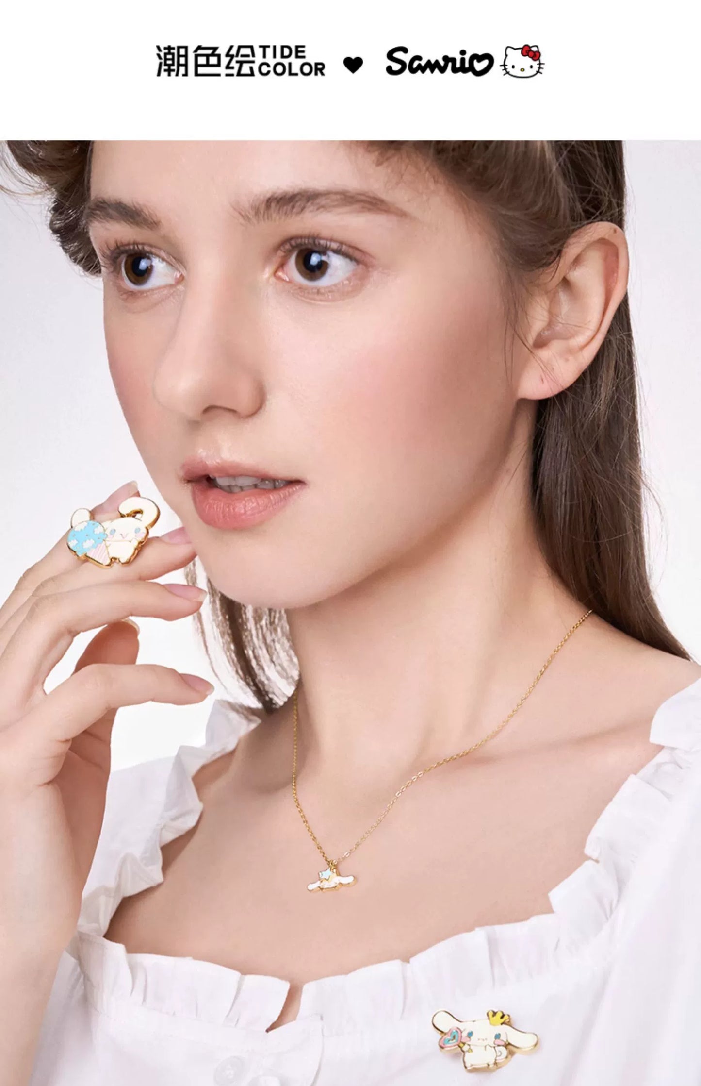 Sanrio Characters Cinnamoroll/Hello Kitty/My Melody Colored Metal Brooch