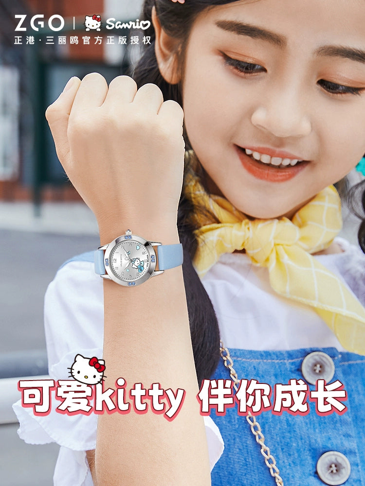 Hello Kitty/Cinnamoroll Crystal Quartz Watch Stainless Steel 30M Waterproof Glow in the Dark
