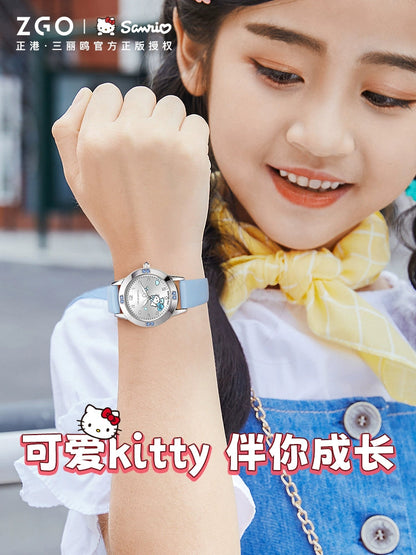 Hello Kitty/Cinnamoroll Crystal Quartz Watch Stainless Steel 30M Waterproof Glow in the Dark